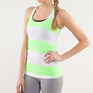 Lululemon Cool Racerback Bold Stripe Zippy Green